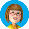icon teacher Icon of a Little Bridge character on a blue circle background
